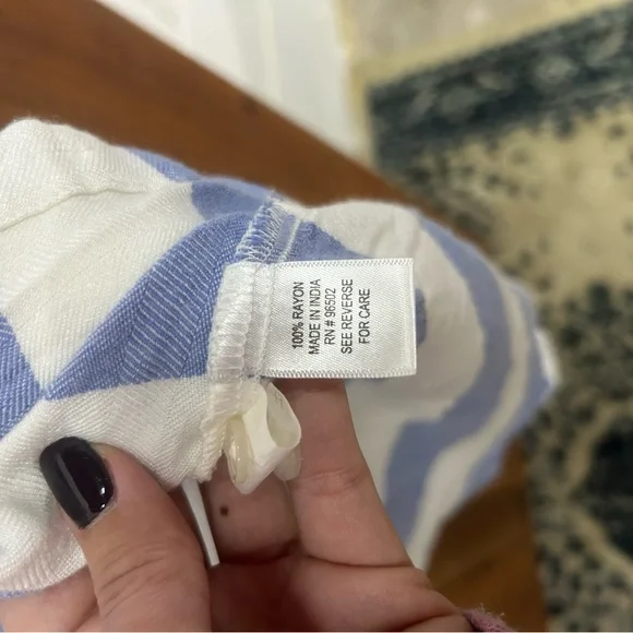 Girl Krazy size small blue and white striped top - Picture 7 of 8